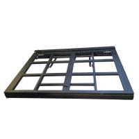 Люк под доску 25 мм в деревянном полу стальной на петлях с амортизаторами   и замком