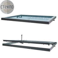 Люк в подвал  стеклогор 800х1500п*75 со стеклом